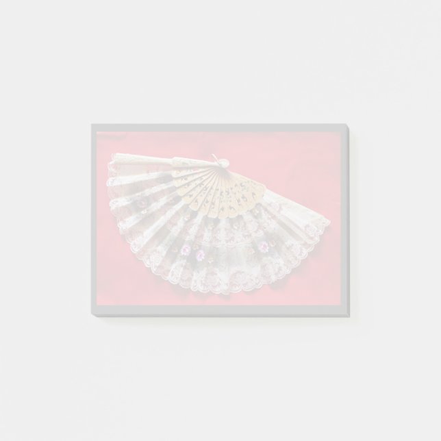 Bloco De Notas Ventilador de retenção da mão do ornamentado em um (Frente)