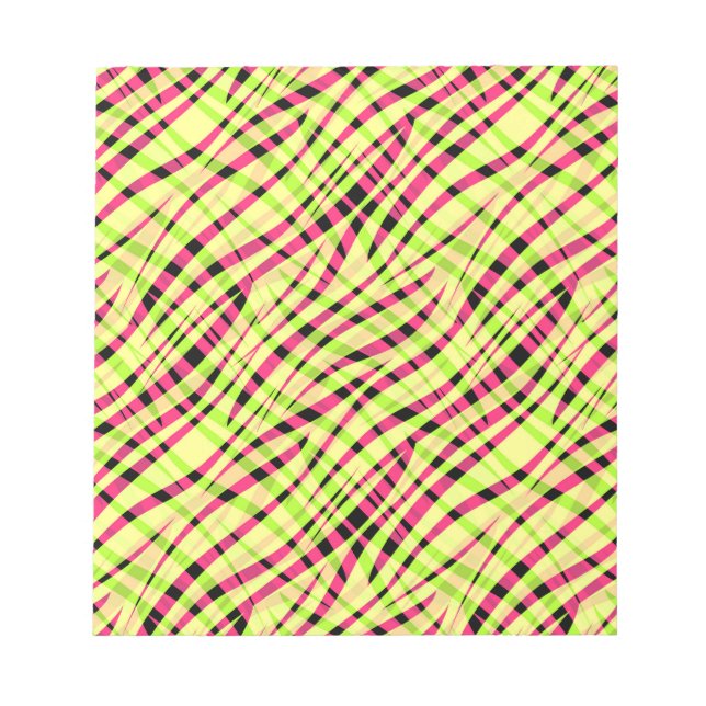 Bloco De Notas Verão brilhante e geométrico abstrato (Frente)