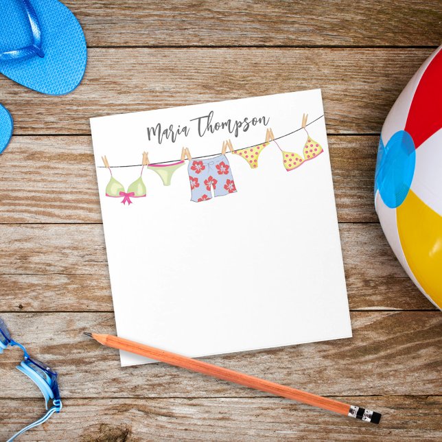 Bloco De Notas Verão tropical de praia colorida personalizada (Criador carregado)