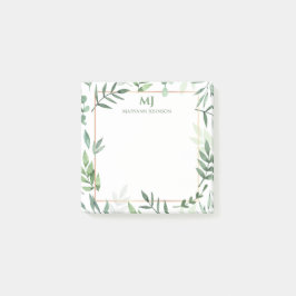 Bloco De Notas Verde Elegante Deixa Personalizado