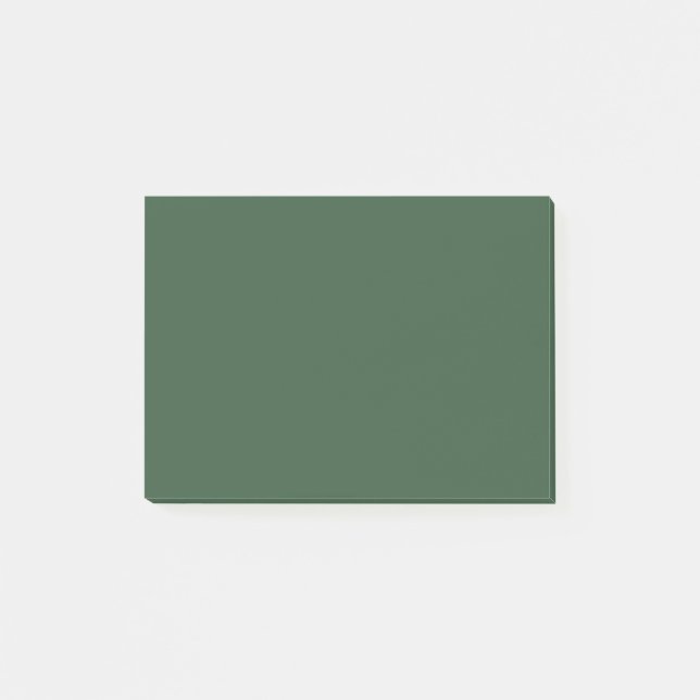 Bloco De Notas Verde Esmeralda Escuro Cor Sólida (Frente)