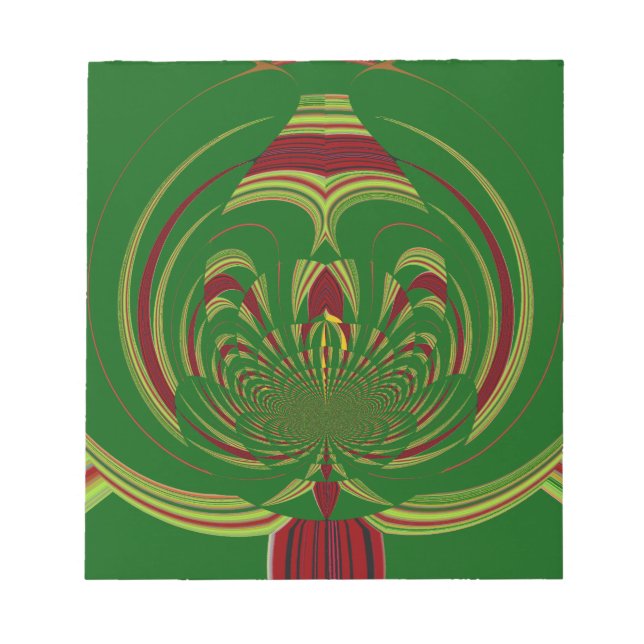 Bloco De Notas Verde Floral (Frente)