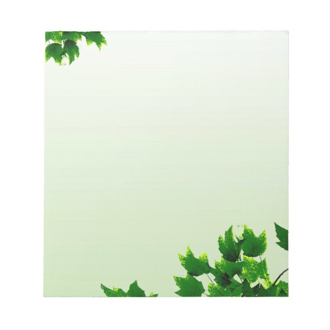 Bloco De Notas Verde Folhoso (Frente)