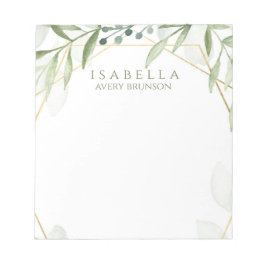 Bloco De Notas Verde Geométrico