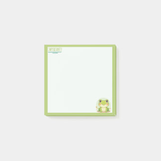 Bloco de Notas Verde Pastel Sapo Estilo Kwaii