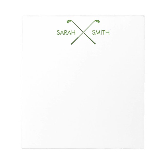 Bloco de Notas Verde Personalizado Nome Personaliz (Frente)