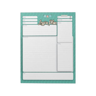 Bloco de notas VERDE PLANO DE LIÇÕES HOMESCHOL 2