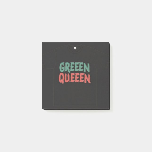 BLOCO DE NOTAS VERDE QUEEN (Frente)