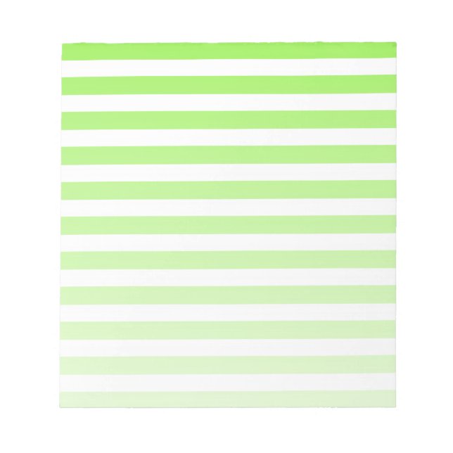 Bloco De Notas Verdes limões e faixas brancas de doces (Frente)