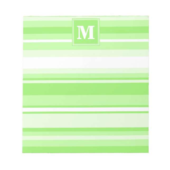 Bloco De Notas Verdes limões monogramas (Frente)