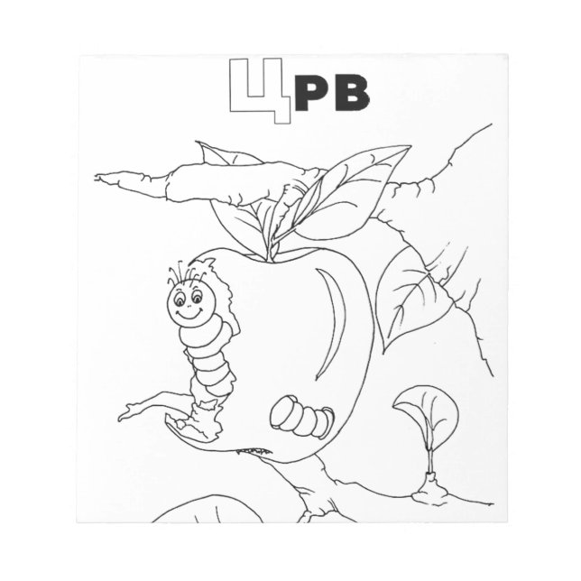 Bloco De Notas verme cirílico sérvio (Frente)