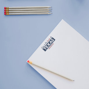 Bloco De Notas Vermelho e Azul Profundo no Coração do Texas