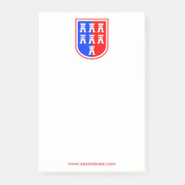 Bloco De Notas Vermelho e Azul, sua Saxônia