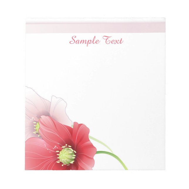 Bloco De Notas Vermelho E Rosa (Frente)