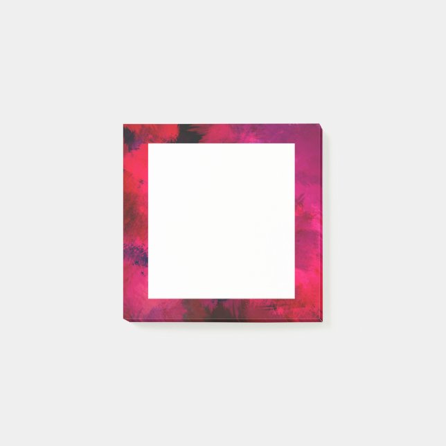 Bloco De Notas Vermelho escuro e roxo, preto e Abstrato moderno (Frente)