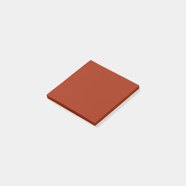 Bloco De Notas Vermelho queimado - (cor sólida)  (Inclinado)