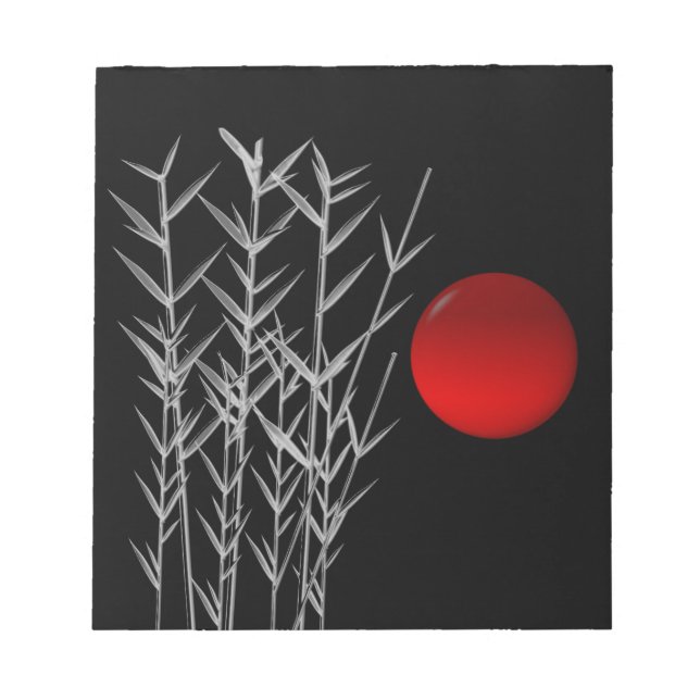 Bloco De Notas Vermelho-sol preto branco (Frente)