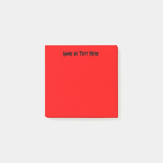 Bloco De Notas Vermelho vibrante (Frente)