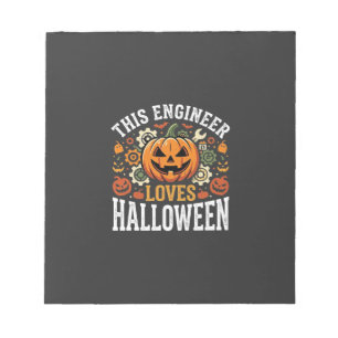 Bloco De Notas Vetor de Abóbora de Engenheiro de Halloween