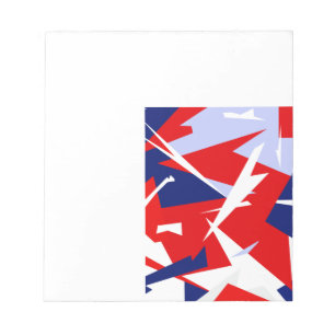 Bloco De Notas Vibes Positivos Vermelho Azul Branco