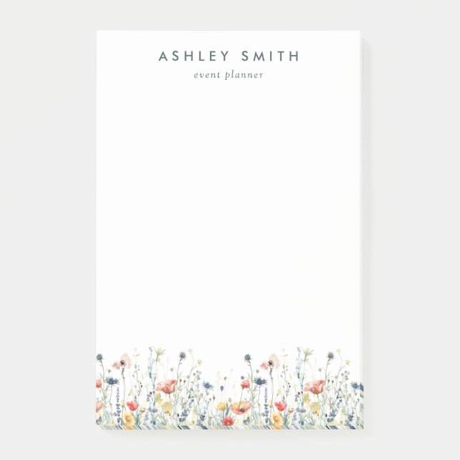 Bloco De Notas Vibrant Wildflower (Frente)