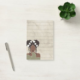Bloco De Notas Viciado em branco para retrato de mulher negra