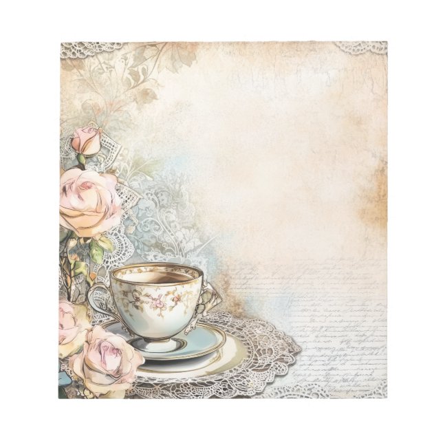 Bloco De Notas Victorian Tea Party notepad (Frente)