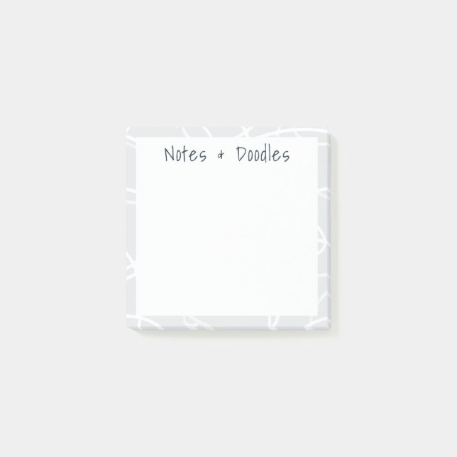 Bloco De Notas Videira Giratória Abstrata Notas Modernas & Rabisc (Frente)