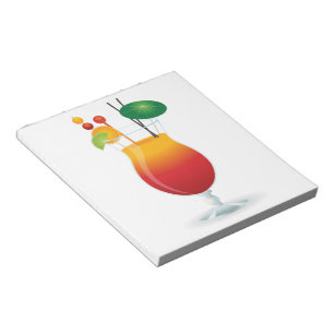 BLOCO DE NOTAS VIDRO DE COCKTAIL