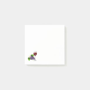 Bloco De Notas Vidro e uvas