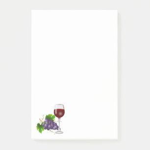 Bloco De Notas Vidro e uvas