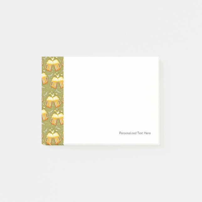 Bloco De Notas Vidros do teste padrão da cerveja (Frente)