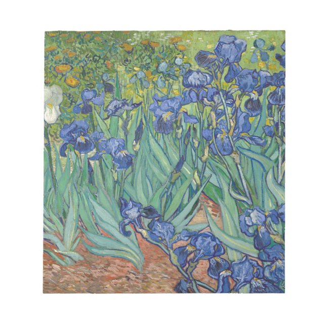 Bloco De Notas Vincent Van Gogh irrisa pintura de flores de arte (Frente)