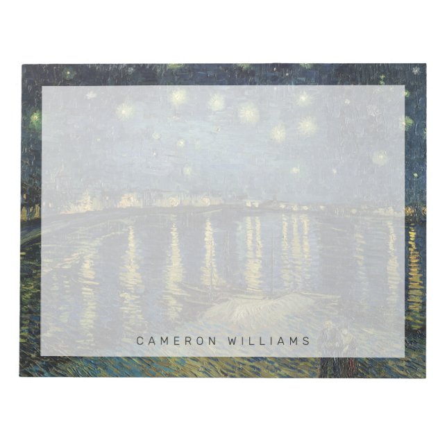 Bloco De Notas Vincent van Gogh | Starry Night Over the Rhone (Frente)