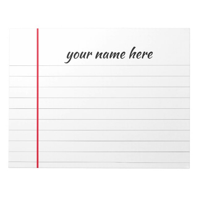 Bloco de Notas Vinculado Personalizado (Frente)