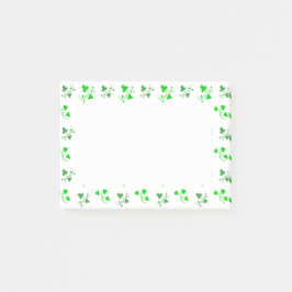 Bloco De Notas Vinhetas de Padrão de Shamrock Verde