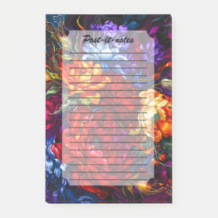 Bloco De Notas Vintage Abstrato Blossom Floral
