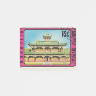 Bloco De Notas Vintage asiático selo postal Mongol shuudan