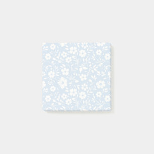 Bloco De Notas Vintage Bloom Neutro - Azul Pó