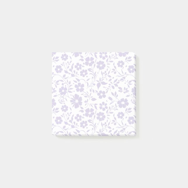 Bloco De Notas Vintage Bloom Poeira Lavanda - Neutro (Frente)