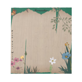Bloco De Notas Vintage Broken Fence Cote Floral Scrapbook Paper