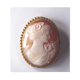 Bloco De Notas Vintage Cameo Women silhouette