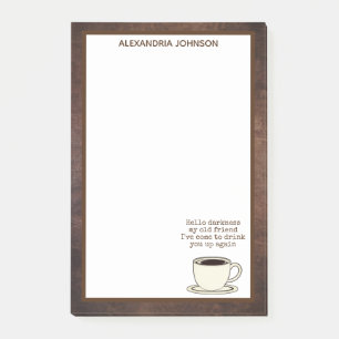 Bloco De Notas Vintage Coffee Lover Funny Cote Notas de Posto
