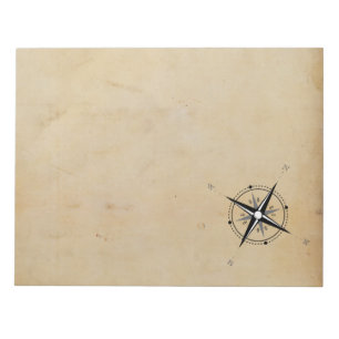 Bloco De Notas Vintage Compass Rosa Adventure Exploration