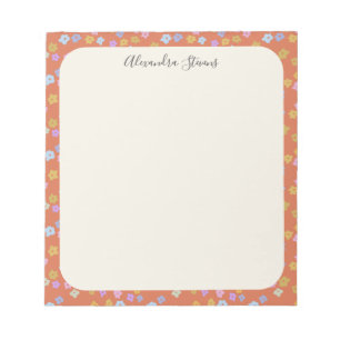 Bloco De Notas Vintage Cottagecore Boho Ditsy Floral Personalizad