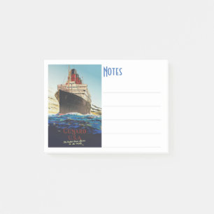BLOCO DE NOTAS VINTAGE CUNARD AQUITANIA VIAGEM