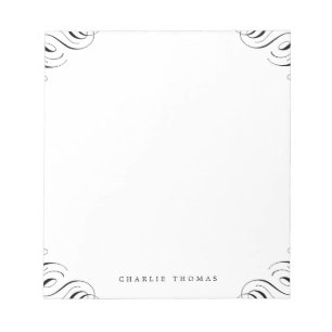 Bloco De Notas Vintage elegante floresce papelaria personalizada