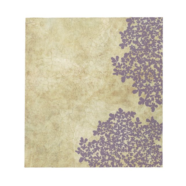 Bloco De Notas Vintage Floral Purple (Frente)