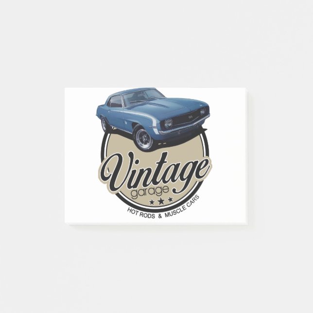 Bloco De Notas Vintage Garage Camaro (Frente)