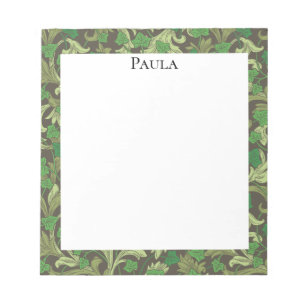 Bloco De Notas Vintage Green Ivy vitoriana crescendo em Trellis